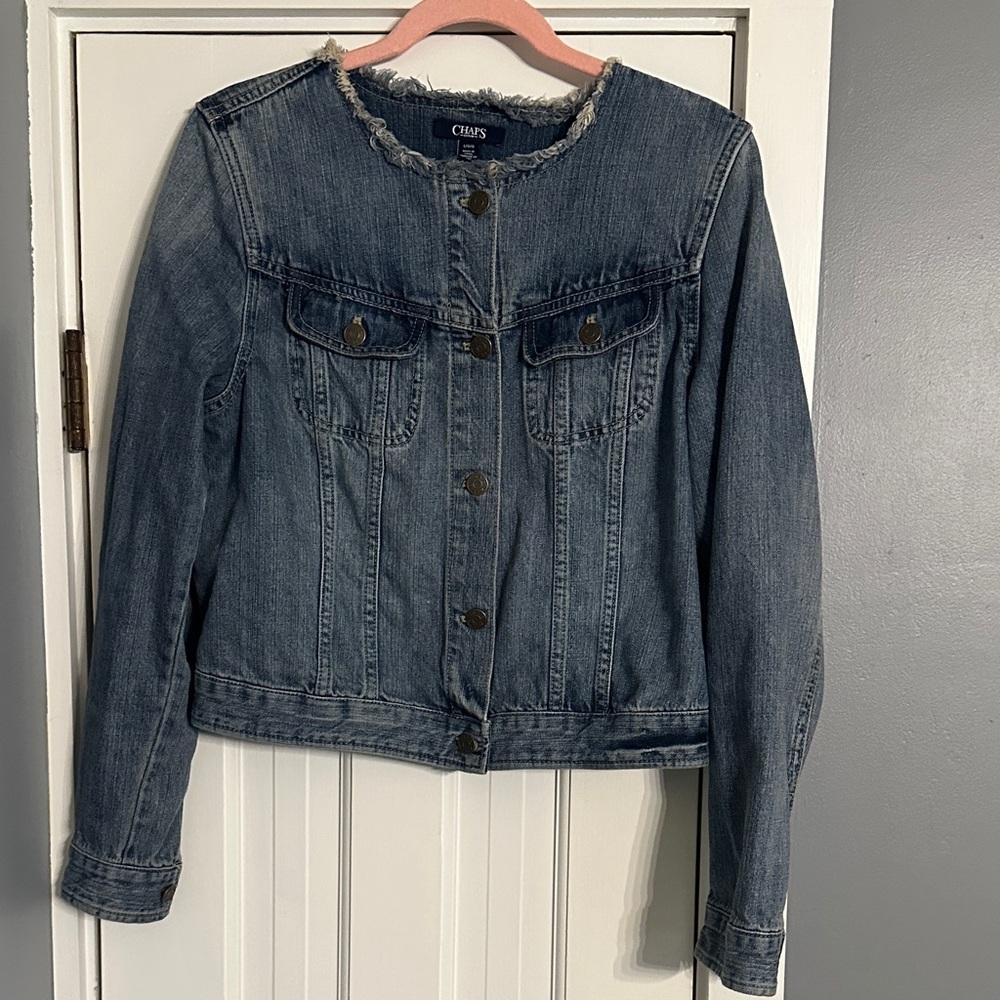 Chaps Women's Classic Blue Jean Jacket